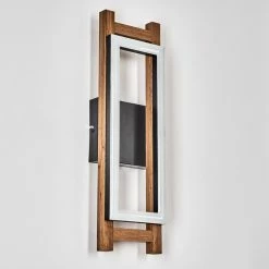 Hofstein Ayajasco Wandleuchte LED Schwarz, Holzoptik, Naturfarben, 1-flammig -Wandleuchten Verkaufsgeschäft ayajasco wandleuchte h3580073 7