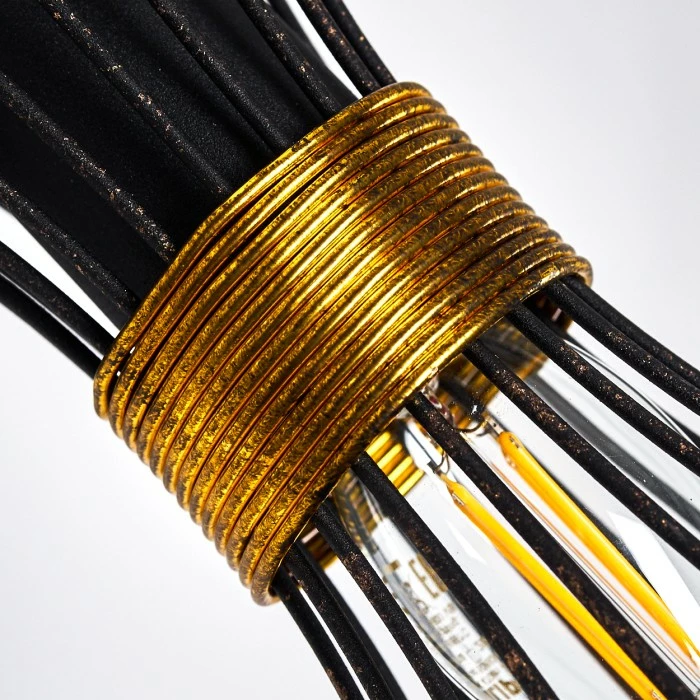 Hofstein Ayen Wandleuchte Schwarz-Gold, 1-flammig 11 Hofstein Ayen Wandleuchte Schwarz-Gold, 1-flammig – Bild 11