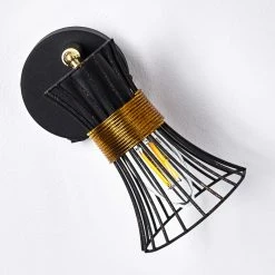 Hofstein Ayen Wandleuchte Schwarz-Gold, 1-flammig 44 Hofstein Ayen Wandleuchte Schwarz-Gold, 1-flammig -Wandleuchten Verkaufsgeschäft ayen wandleuchte h3283592 do1 16