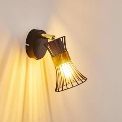 Hofstein Ayen Wandleuchte Schwarz-Gold, 1-flammig 47 Hofstein Ayen Wandleuchte Schwarz-Gold, 1-flammig -Wandleuchten Verkaufsgeschäft ayen wandleuchte h3283592 do1 19