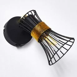 Hofstein Ayen Wandleuchte Schwarz-Gold, 1-flammig 52 Hofstein Ayen Wandleuchte Schwarz-Gold, 1-flammig -Wandleuchten Verkaufsgeschäft ayen wandleuchte h3283592 do1 24