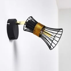 Hofstein Ayen Wandleuchte Schwarz-Gold, 1-flammig 55 Hofstein Ayen Wandleuchte Schwarz-Gold, 1-flammig -Wandleuchten Verkaufsgeschäft ayen wandleuchte h3283592 do1 27