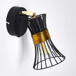 Hofstein Ayen Wandleuchte Schwarz-Gold, 1-flammig 33 Hofstein Ayen Wandleuchte Schwarz-Gold, 1-flammig -Wandleuchten Verkaufsgeschäft ayen wandleuchte h3283592 do1 5