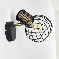 Hofstein Bacau Wandleuchte Schwarz-Gold, 1-flammig 40 Hofstein Bacau Wandleuchte Schwarz-Gold, 1-flammig -Wandleuchten Verkaufsgeschäft bacau wandleuchte h3320136 19