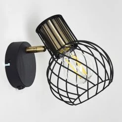 Hofstein Bacau Wandleuchte Schwarz-Gold, 1-flammig 25 Hofstein Bacau Wandleuchte Schwarz-Gold, 1-flammig -Wandleuchten Verkaufsgeschäft bacau wandleuchte h3320136 4