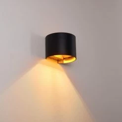 Hofstein Badajoz Wandleuchte LED Schwarz, Kupferfarben, 1-flammig -Wandleuchten Verkaufsgeschäft badajoz wandleuchte h3312889 11