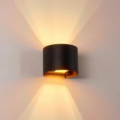 Hofstein Badajoz Wandleuchte LED Schwarz, Kupferfarben, 1-flammig -Wandleuchten Verkaufsgeschäft badajoz wandleuchte h3312889 2