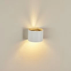 Hofstein Badajoz Wandleuchte LED Wei&szlig;, 1-flammig -Wandleuchten Verkaufsgeschäft badajoz wandleuchte h3312902 11