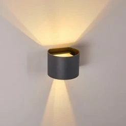 Hofstein Badajoz Wandleuchte LED Anthrazit, 1-flammig -Wandleuchten Verkaufsgeschäft badajoz wandleuchte h3312926 18