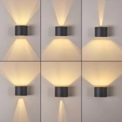 Hofstein Badajoz Wandleuchte LED Anthrazit, 1-flammig -Wandleuchten Verkaufsgeschäft badajoz wandleuchte h3312926 3