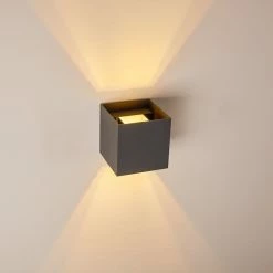 Hofstein Badajoz Wandleuchte LED Anthrazit, 1-flammig -Wandleuchten Verkaufsgeschäft badajoz wandleuchte h3318737 12