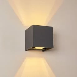 Hofstein Badajoz Wandleuchte LED Anthrazit, 1-flammig -Wandleuchten Verkaufsgeschäft badajoz wandleuchte h3318737 2