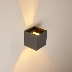 Hofstein Badajoz Wandleuchte LED Anthrazit, 1-flammig -Wandleuchten Verkaufsgeschäft badajoz wandleuchte h3318737 20