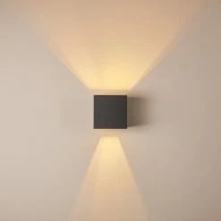 Hofstein Badajoz Wandleuchte LED Anthrazit, 1-flammig -Wandleuchten Verkaufsgeschäft badajoz wandleuchte h3318737 7