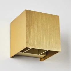 Hofstein Badajoz Wandleuchte LED Messing, Gold, 1-flammig -Wandleuchten Verkaufsgeschäft badajoz wandleuchte h3403495 7