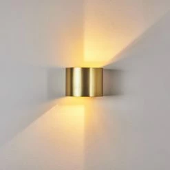 Hofstein Badajoz Wandleuchte LED Messing, Gold, 1-flammig -Wandleuchten Verkaufsgeschäft badajoz wandleuchte h3403570 12