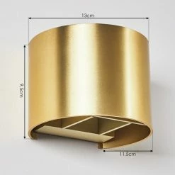 Hofstein Badajoz Wandleuchte LED Messing, Gold, 1-flammig -Wandleuchten Verkaufsgeschäft badajoz wandleuchte h3403570 3