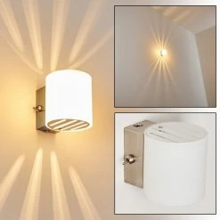 Hofstein Bamako Wandlampe Nickel-Matt, 1-flammig