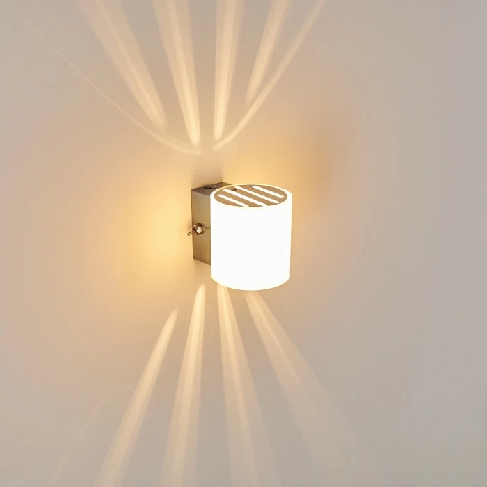 Hofstein Bamako Wandlampe Nickel-Matt, 1-flammig 18 Hofstein Bamako Wandlampe Nickel-Matt, 1-flammig – Bild 18