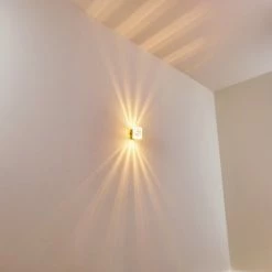 Hofstein Bamako Wandleuchte Nickel-Matt, 1-flammig -Wandleuchten Verkaufsgeschäft bamako wandleuchte h169620 do4 7