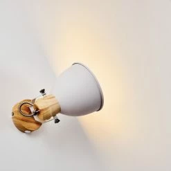Hofstein Banjul Wandleuchte Weiß, Holz hell, 1-flammig -Wandleuchten Verkaufsgeschäft banjul wandleuchte h3320778 12