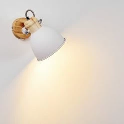 Hofstein Banjul Wandleuchte Weiß, Holz hell, 1-flammig -Wandleuchten Verkaufsgeschäft banjul wandleuchte h3320778 6