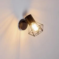 Hofstein Bardhaman Wandleuchte Schwarz, 1-flammig -Wandleuchten Verkaufsgeschäft bardhaman wandleuchte h3324509 11