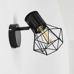 Hofstein Bardhaman Wandleuchte Schwarz, 1-flammig -Wandleuchten Verkaufsgeschäft bardhaman wandleuchte h3324509 19