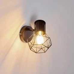 Hofstein Bardhaman Wandleuchte Schwarz, 1-flammig -Wandleuchten Verkaufsgeschäft bardhaman wandleuchte h3324509 3