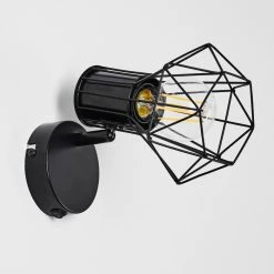 Hofstein Bardhaman Wandleuchte Schwarz, 1-flammig -Wandleuchten Verkaufsgeschäft bardhaman wandleuchte h3324509 4