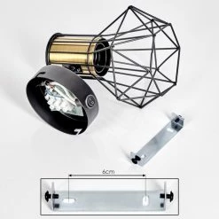 Hofstein Bardhaman Wandleuchte Messing, Schwarz, 1-flammig -Wandleuchten Verkaufsgeschäft bardhaman wandleuchte h3579398 4