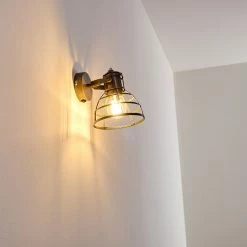 Hofstein Bareilly Wandleuchte Grau, 1-flammig -Wandleuchten Verkaufsgeschäft bareilly wandleuchte h3325025 19