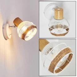 Hofstein Bariloche Wandleuchte Chrom, Weiß, 1-flammig