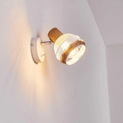 Hofstein Bariloche Wandleuchte Chrom, Weiß, 1-flammig -Wandleuchten Verkaufsgeschäft bariloche wandleuchte h3322499 2