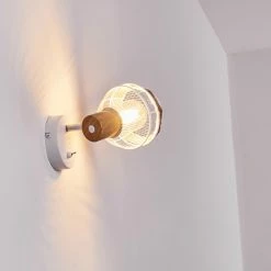 Hofstein Bariloche Wandleuchte Chrom, Weiß, 1-flammig -Wandleuchten Verkaufsgeschäft bariloche wandleuchte h3322499 8