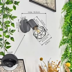 Hofstein Baripada Wandleuchte Chrom, Anthrazit, 1-flammig 15 Hofstein Baripada Wandleuchte Chrom, Anthrazit, 1-flammig -Wandleuchten Verkaufsgeschäft baripada wandleuchte h3388181 3