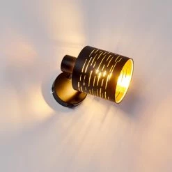 Hofstein Bathinda Wandleuchte Schwarz, 1-flammig -Wandleuchten Verkaufsgeschäft bathinda wandleuchte h3322598 14