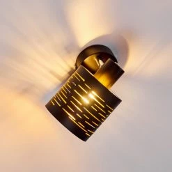 Hofstein Bathinda Wandleuchte Schwarz, 1-flammig -Wandleuchten Verkaufsgeschäft bathinda wandleuchte h3322598 16