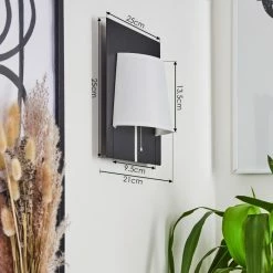 Hofstein Beaverton Wandleuchte LED Schwarz, 1-flammig -Wandleuchten Verkaufsgeschäft beaverton wandleuchte h3542552 3