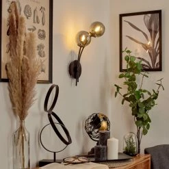 Hofstein Belleoram Wandleuchte LED Schwarz, 2-flammig -Wandleuchten Verkaufsgeschäft belleoram wandleuchte h3575581 10