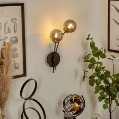 Hofstein Belleoram Wandleuchte LED Schwarz, 2-flammig -Wandleuchten Verkaufsgeschäft belleoram wandleuchte h3575581 6