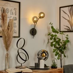 Hofstein Belleoram Wandleuchte LED Schwarz, 2-flammig -Wandleuchten Verkaufsgeschäft belleoram wandleuchte h3575581 8