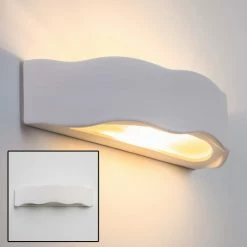 Hofstein Bevagna Wandleuchte Weiß, 1-flammig