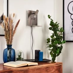 Hofstein Bocozell Wandleuchte Nickel-Matt, 2-flammig -Wandleuchten Verkaufsgeschäft bocozell wandleuchte h3446324 11