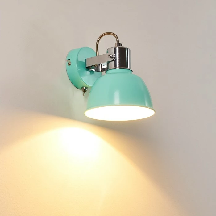 Hofstein Borik Wandleuchte Türkis, 1-flammig 3 Hofstein Borik Wandleuchte Türkis, 1-flammig – Bild 3