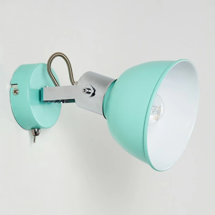 Hofstein Borik Wandleuchte Türkis, 1-flammig 9 Hofstein Borik Wandleuchte Türkis, 1-flammig – Bild 9