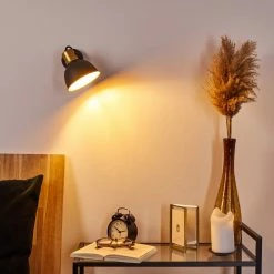 Hofstein Borik Wandleuchte Schwarz, 1-flammig -Wandleuchten Verkaufsgeschäft borik wandleuchte h3294550 do1 11