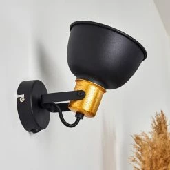 Hofstein Borik Wandleuchte Schwarz, 1-flammig -Wandleuchten Verkaufsgeschäft borik wandleuchte h3294550 do1 12