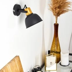 Hofstein Borik Wandleuchte Schwarz, 1-flammig -Wandleuchten Verkaufsgeschäft borik wandleuchte h3294550 do1 19