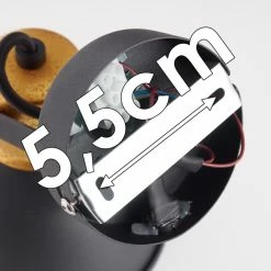 Hofstein Borik Wandleuchte Schwarz, 1-flammig -Wandleuchten Verkaufsgeschäft borik wandleuchte h3294550 do1 25